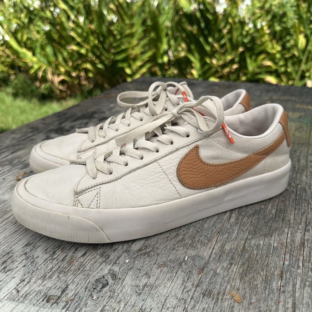 Nike SB Orange Label Zoom Blazer Low Iso White Men's 8 Skateboard Shoes GT - BP